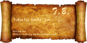 Tuboly Beáta névjegykártya